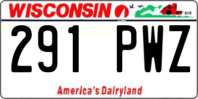 WI license plate 291PWZ