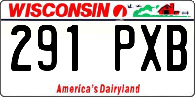 WI license plate 291PXB