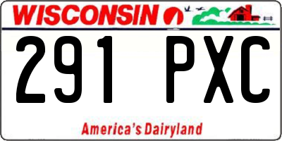 WI license plate 291PXC