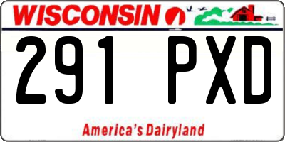 WI license plate 291PXD