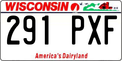 WI license plate 291PXF
