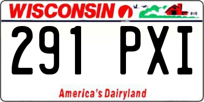 WI license plate 291PXI