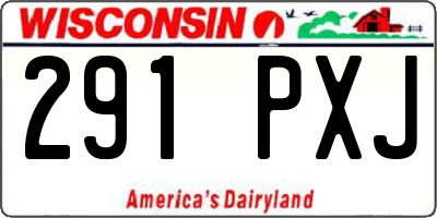 WI license plate 291PXJ