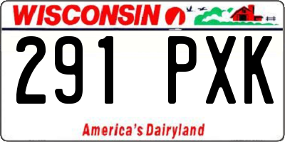 WI license plate 291PXK