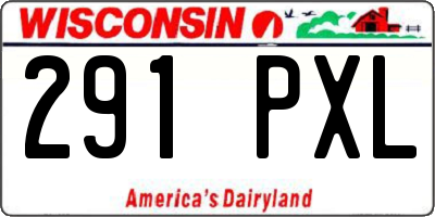 WI license plate 291PXL