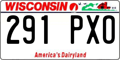 WI license plate 291PXO