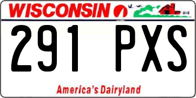 WI license plate 291PXS