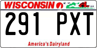 WI license plate 291PXT
