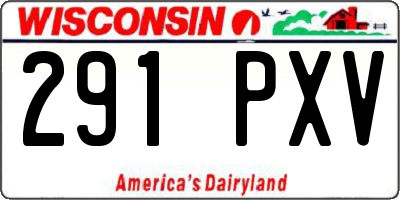 WI license plate 291PXV