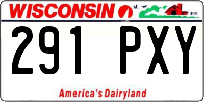 WI license plate 291PXY
