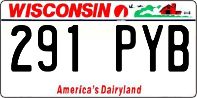 WI license plate 291PYB