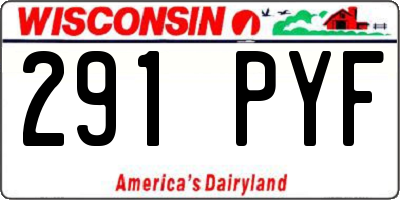 WI license plate 291PYF