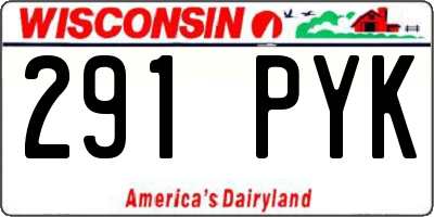 WI license plate 291PYK