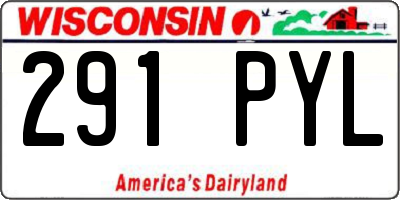 WI license plate 291PYL