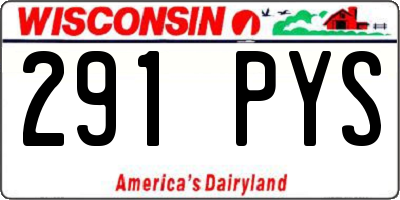 WI license plate 291PYS