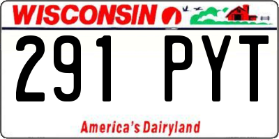 WI license plate 291PYT