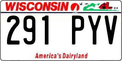 WI license plate 291PYV