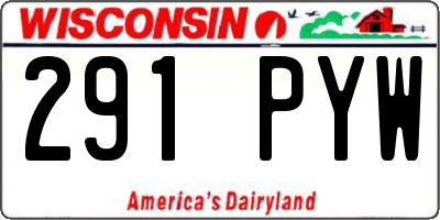 WI license plate 291PYW