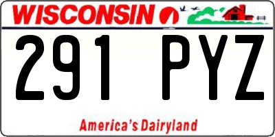WI license plate 291PYZ