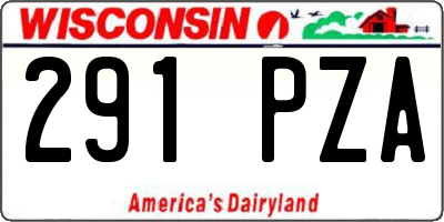 WI license plate 291PZA