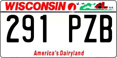 WI license plate 291PZB