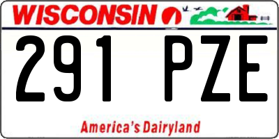 WI license plate 291PZE