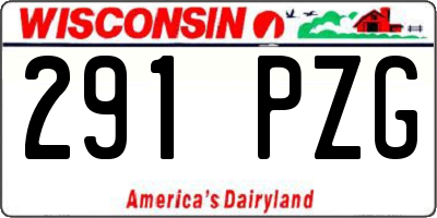 WI license plate 291PZG