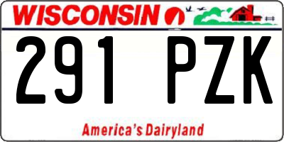 WI license plate 291PZK