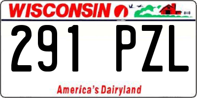 WI license plate 291PZL