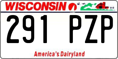WI license plate 291PZP