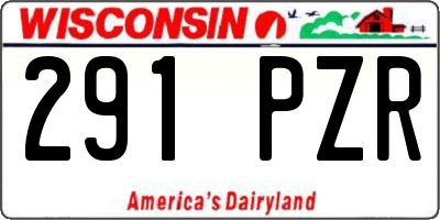 WI license plate 291PZR