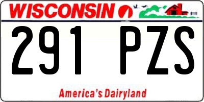 WI license plate 291PZS