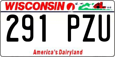 WI license plate 291PZU