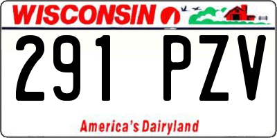 WI license plate 291PZV