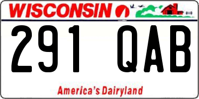 WI license plate 291QAB