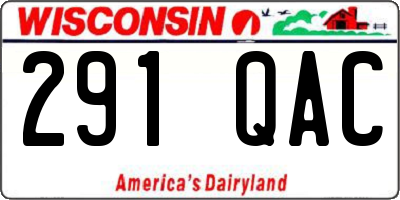 WI license plate 291QAC