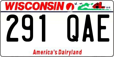 WI license plate 291QAE