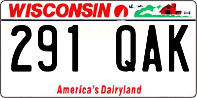 WI license plate 291QAK