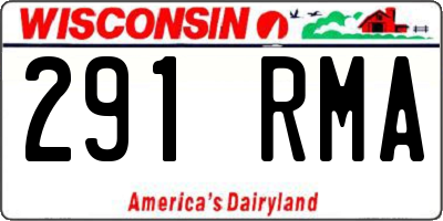WI license plate 291RMA