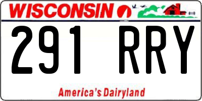 WI license plate 291RRY
