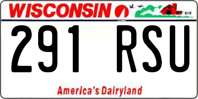 WI license plate 291RSU