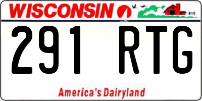 WI license plate 291RTG