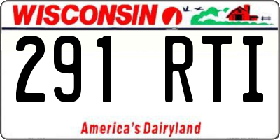WI license plate 291RTI
