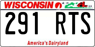 WI license plate 291RTS