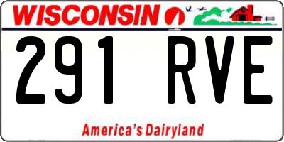 WI license plate 291RVE