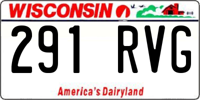 WI license plate 291RVG