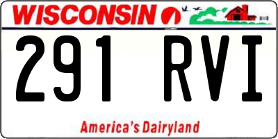 WI license plate 291RVI