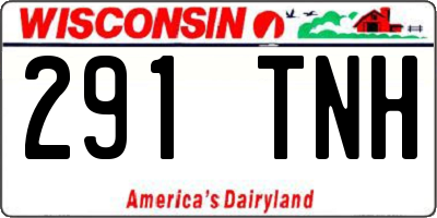 WI license plate 291TNH
