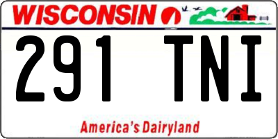 WI license plate 291TNI