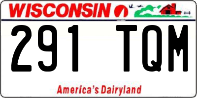 WI license plate 291TQM